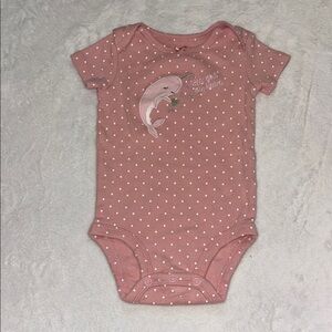 (3 for $10) Carters Pink Polka Dot Baby Onesie bodysuit